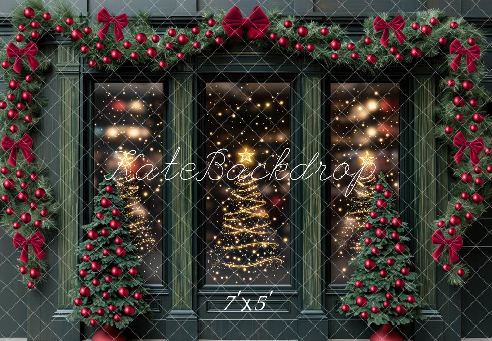 Kate Christmas Window Trees Backdrop Designed by Mini MakeBelieve - Kate Backdrop AU