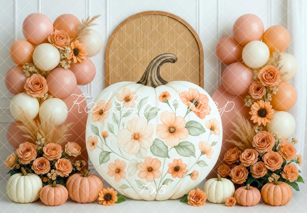 Kate Fall Pumpkin Cake Smash Backdrop Designed by Mini MakeBelieve - Kate Backdrop AU