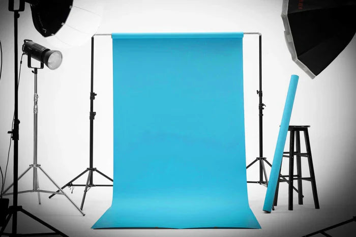 Kate Wedgewood Blue Seamless Paper Backdrop for Photography