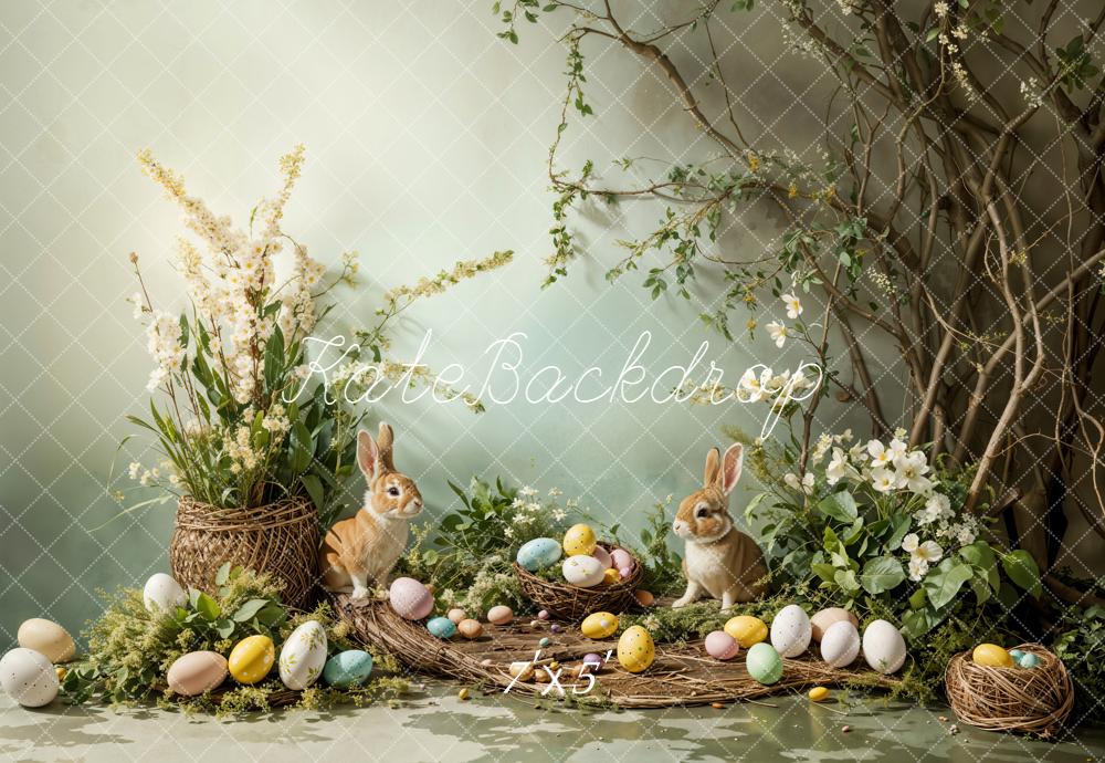 Kate Easter Bunny Eggs Backdrop Designed by Emetselch