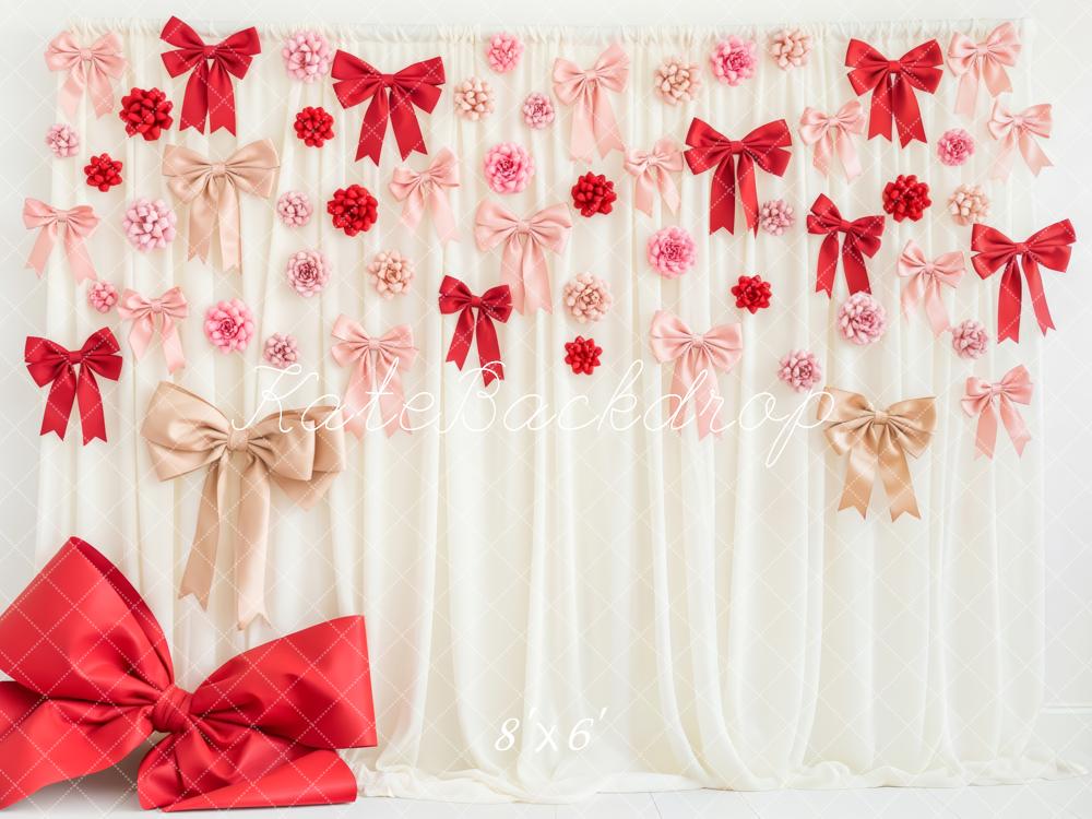 Kate Bow Flowers Drapes Backdrop Designed by Patty Roberts
