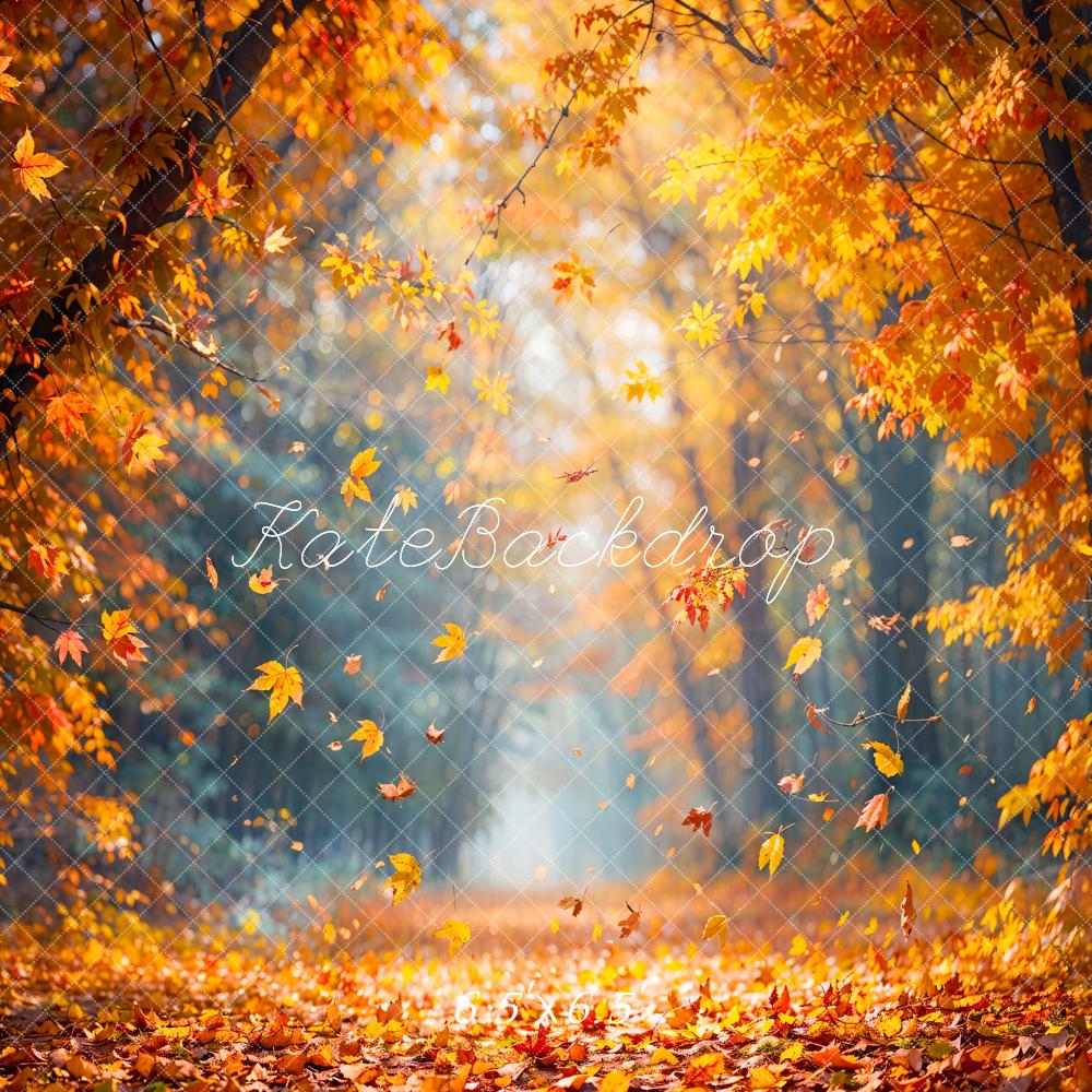 Kate Autumn Leaves Forest Backdrop Designed by Emetselch