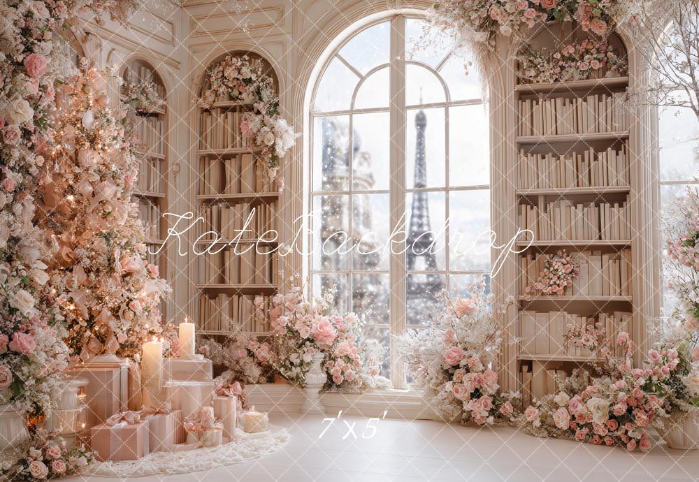 Kate Paris Window Bookshelves Backdrop Designed by Ashley Paul - Kate Backdrop AU