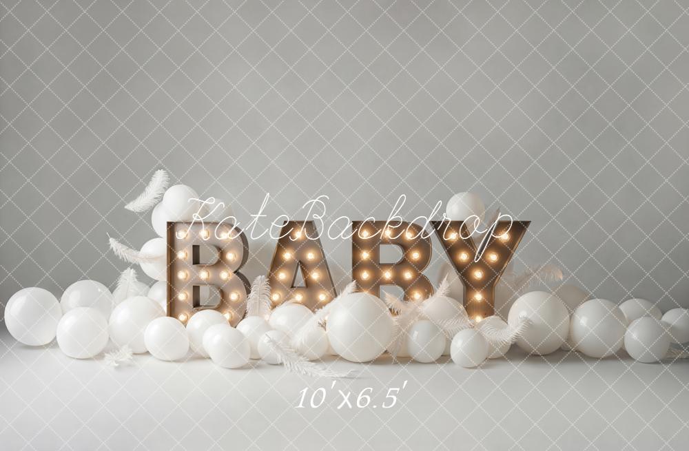 Kate Baby Marquee Letters Balloons Backdrop Designed by Emetselch