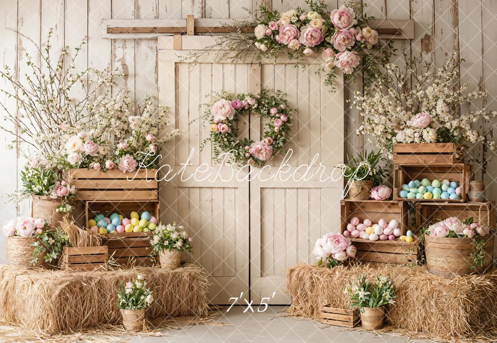 Kate Easter Eggs Door Crates Backdrop Designed by Emetselch