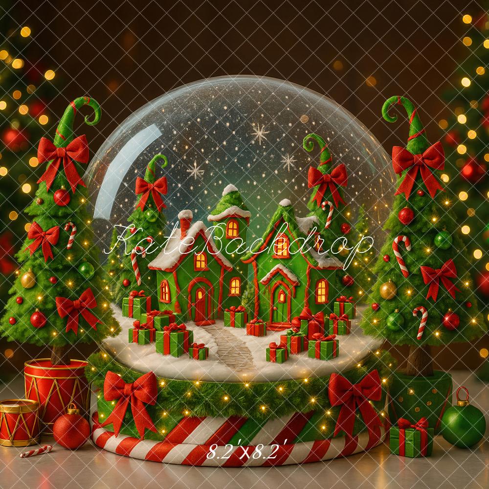 Kate Snow Globe Christmas Trees Backdrop Designed by Ashley Paul
