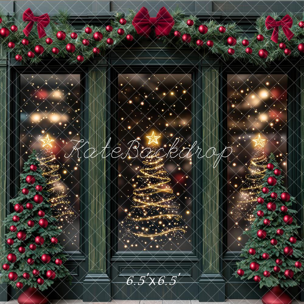 Kate Christmas Window Trees Backdrop Designed by Mini MakeBelieve - Kate Backdrop AU