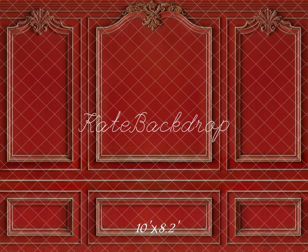 Kate Red Vintage Wall Fleece Backdrop Designed by Kate Image - Kate Backdrop AU