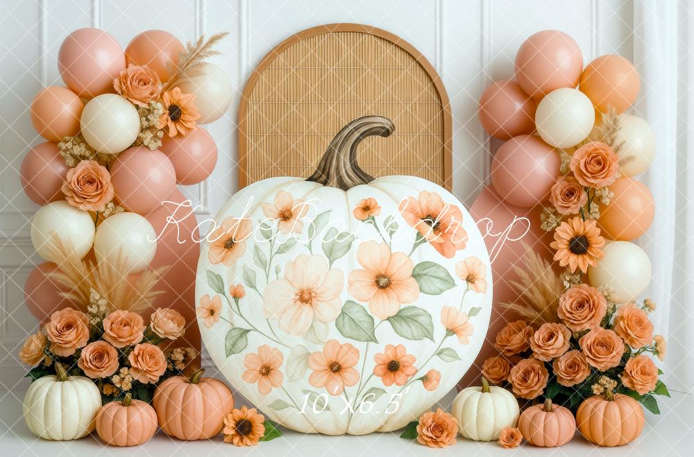 Kate Fall Pumpkin Cake Smash Backdrop Designed by Mini MakeBelieve - Kate Backdrop AU