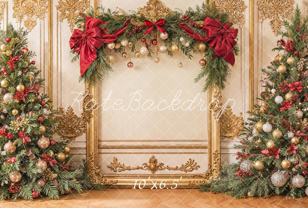 Kate Retro Christmas Tree Fleece Backdrop Designed by Emetselch