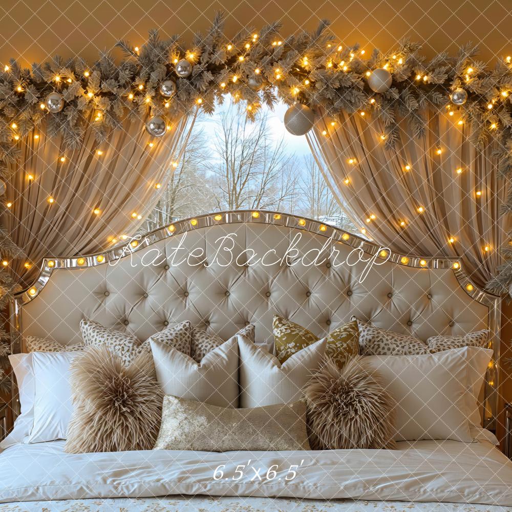 Kate Christmas Bedhead Lights Backdrop Designed by Mini MakeBelieve