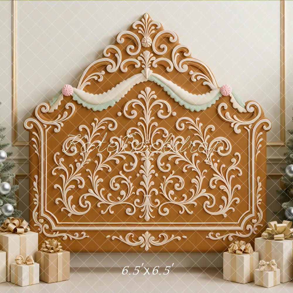 Kate Christmas Gingerbread Headboard Backdrop Designed by Mini MakeBelieve - Kate Backdrop AU