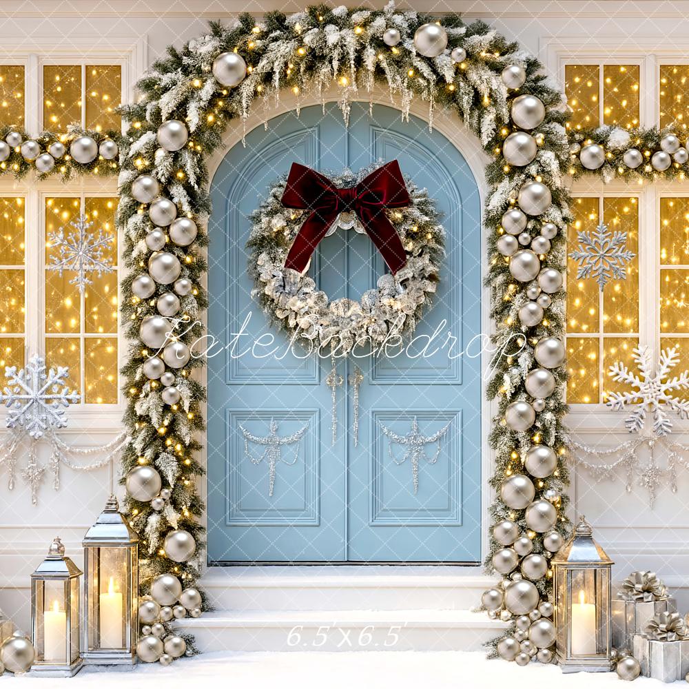 Kate Christmas Blue Door Backdrop Designed by Mini MakeBelieve - Kate Backdrop AU