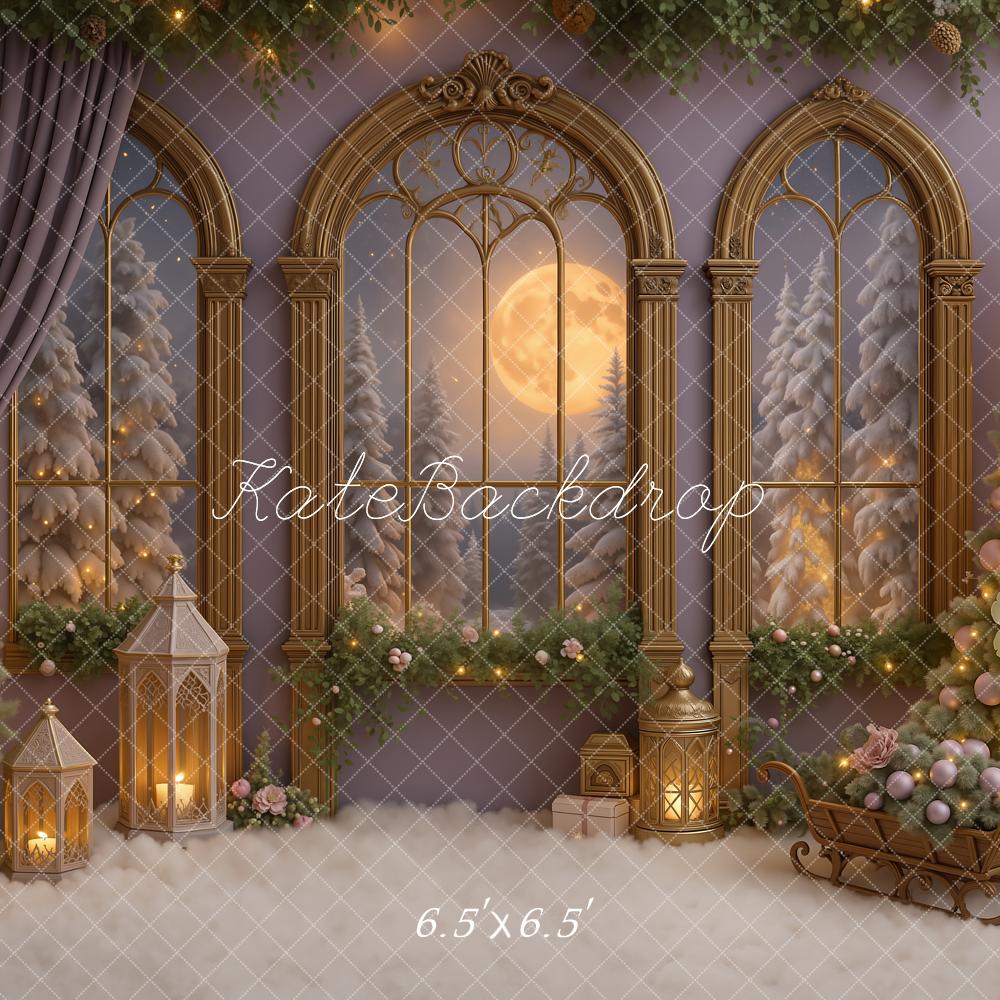 Kate Christmas Night Windows Backdrop Designed by Ashley Paul