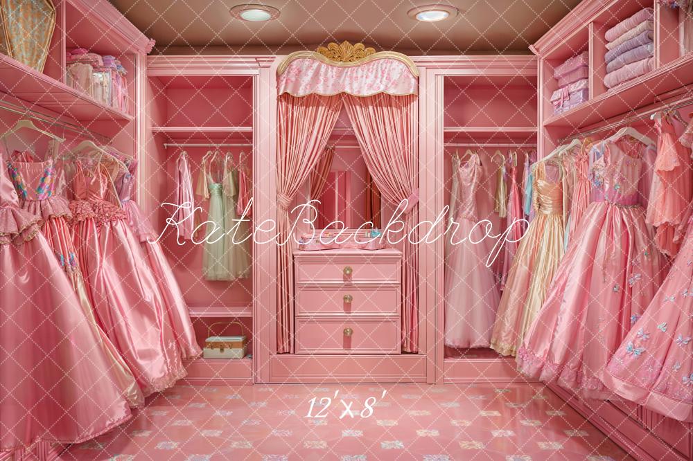 Kate Girls Pink Closet Gowns Backdrop Designed by Emetselch