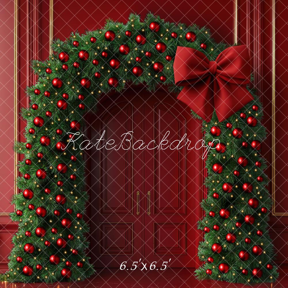 Kate Christmas Arch Red Wall Backdrop Designed by Mini MakeBelieve - Kate Backdrop AU