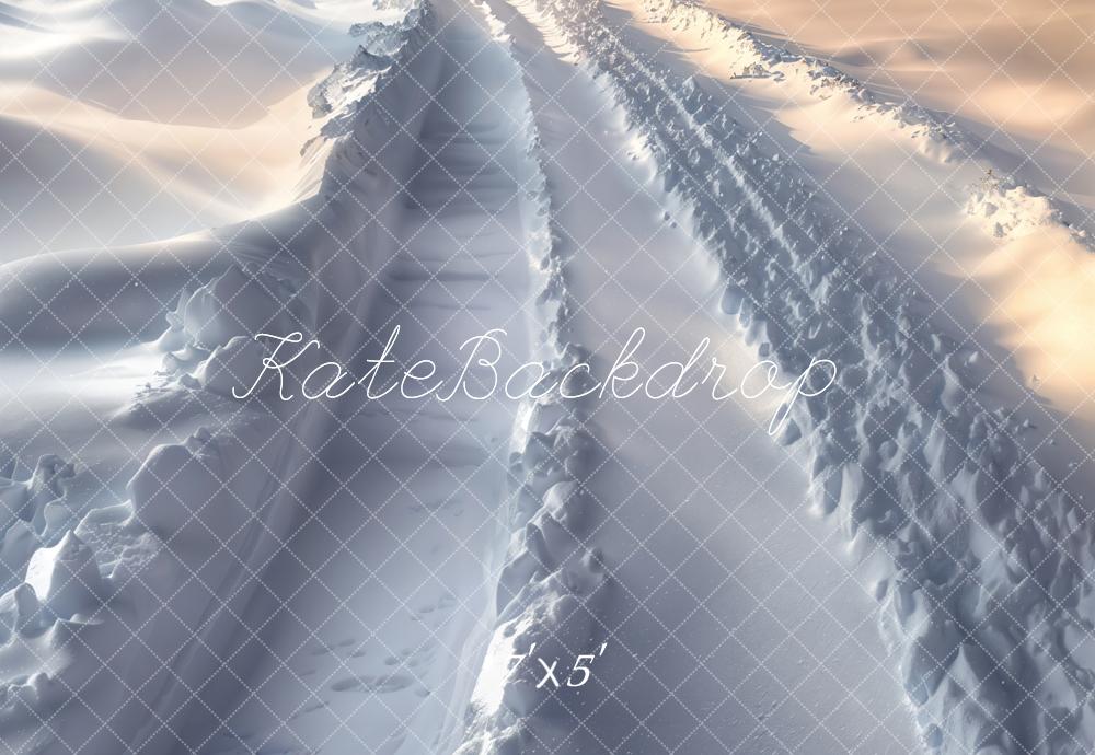 Kate Snow Tracks Winter Backdrop Designed by Kate Image - Kate Backdrop AU