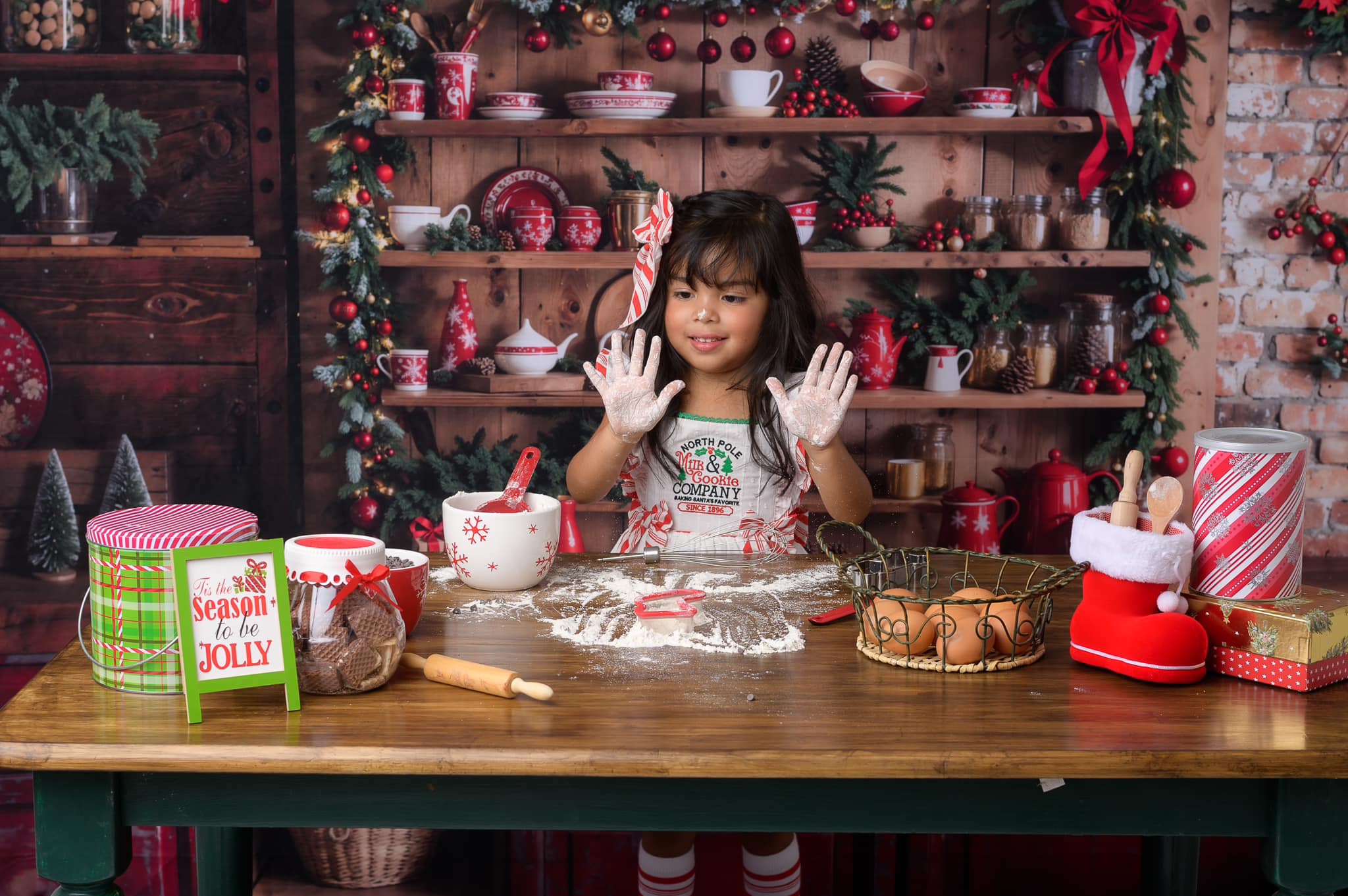 Kate Red Christmas Cupboard Backdrop Designed by Emetselch - Kate Backdrop AU
