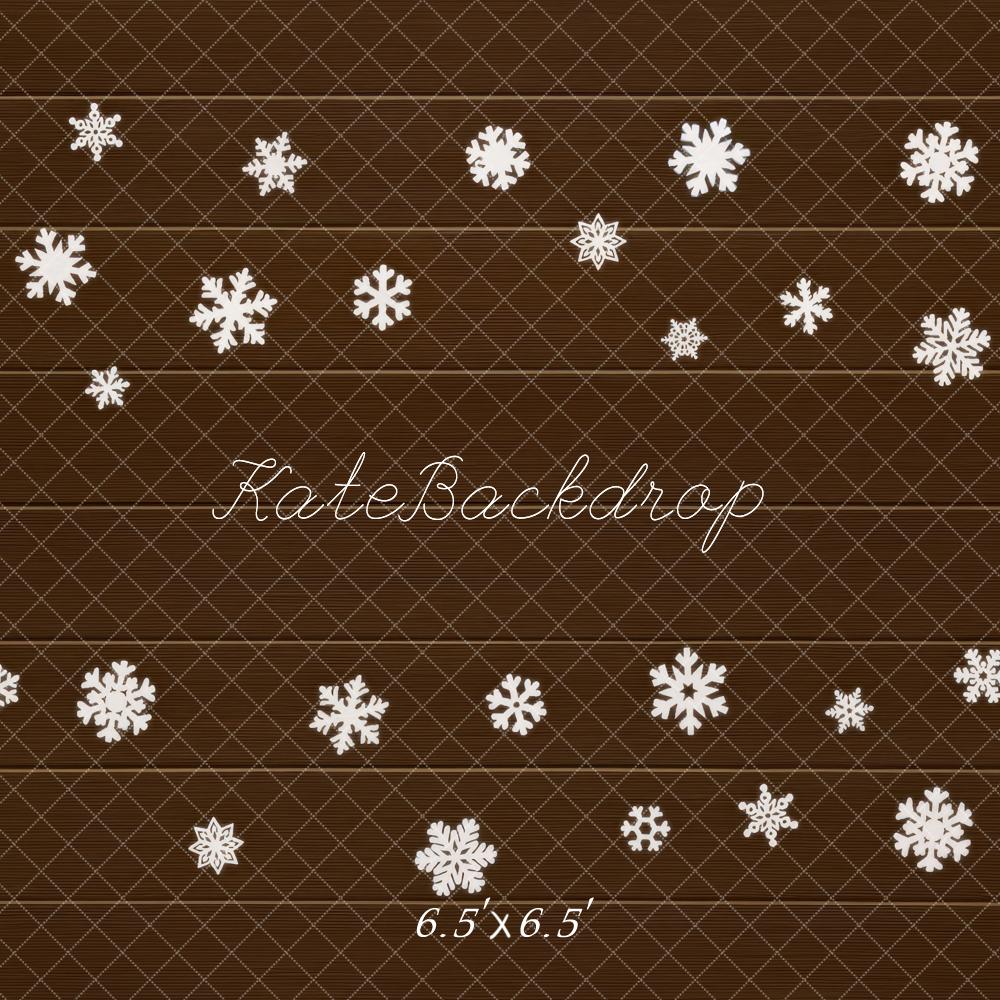 Kate Snowflake Wood Pattern Backdrop Designed by Mini MakeBelieve