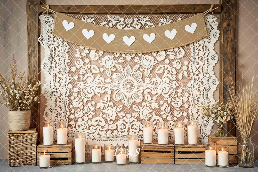 Kate Boho Candles Wooden Crates Backdrop Designed by Mini MakeBelieve