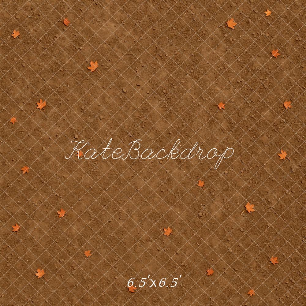 Kate Autumn Leaves Dirt Pattern Backdrop Designed by Mini MakeBelieve
