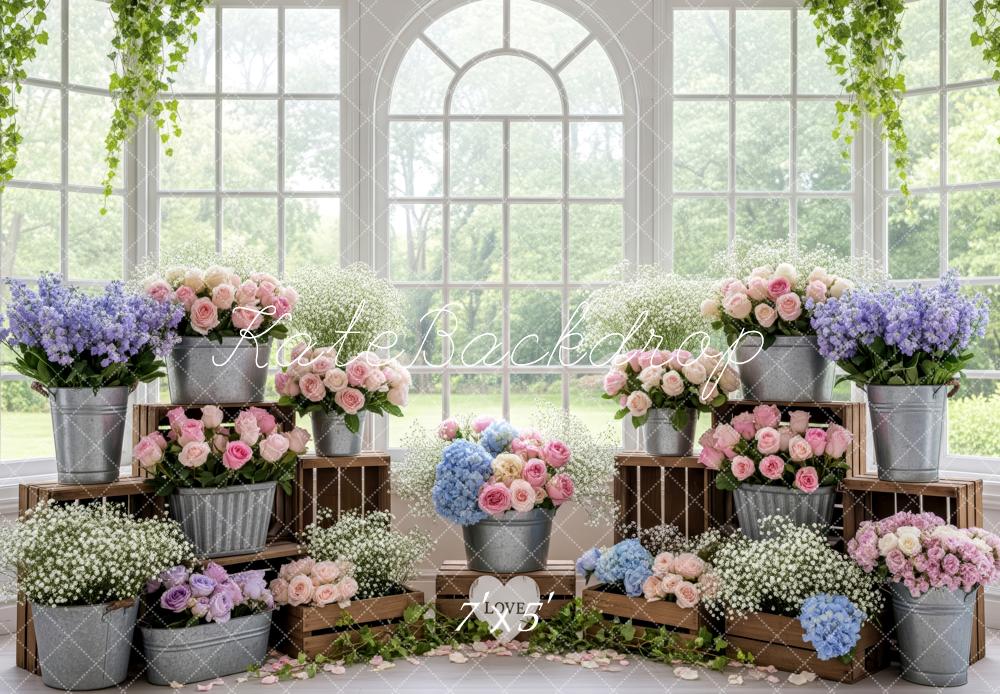 Kate Flower Spring Window Backdrop Designed by Patty Roberts