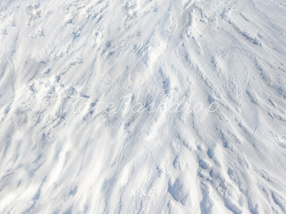 Kate Winter Snow Field Texture Fleece Backdrop Designed by Chain