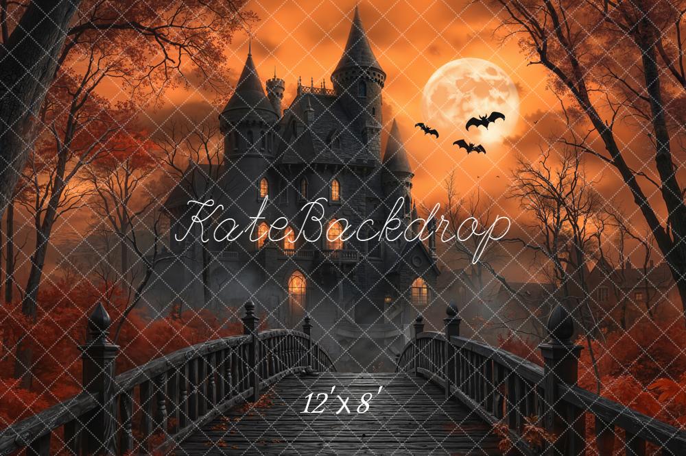 Kate Halloween Haunted House Backdrop Designed by Emetselch