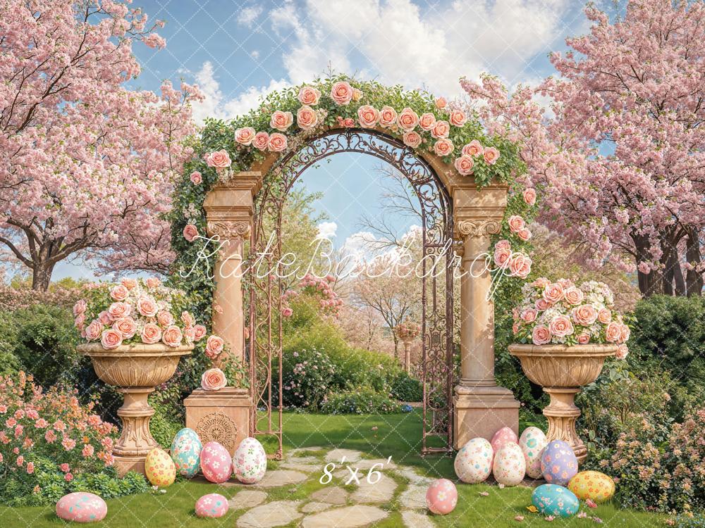 Kate Easter Flower Arch Eggs Garden Backdrop Designed by Emetselch