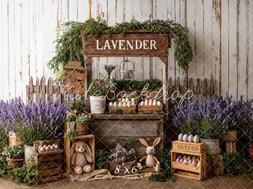Kate Easter Lavender Stand Eggs Backdrop Designed by Emetselch