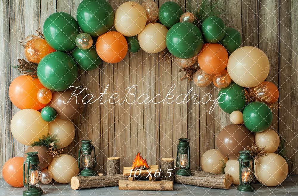 Kate Camping Balloons Firewood Backdrop Designed by Patty Roberts