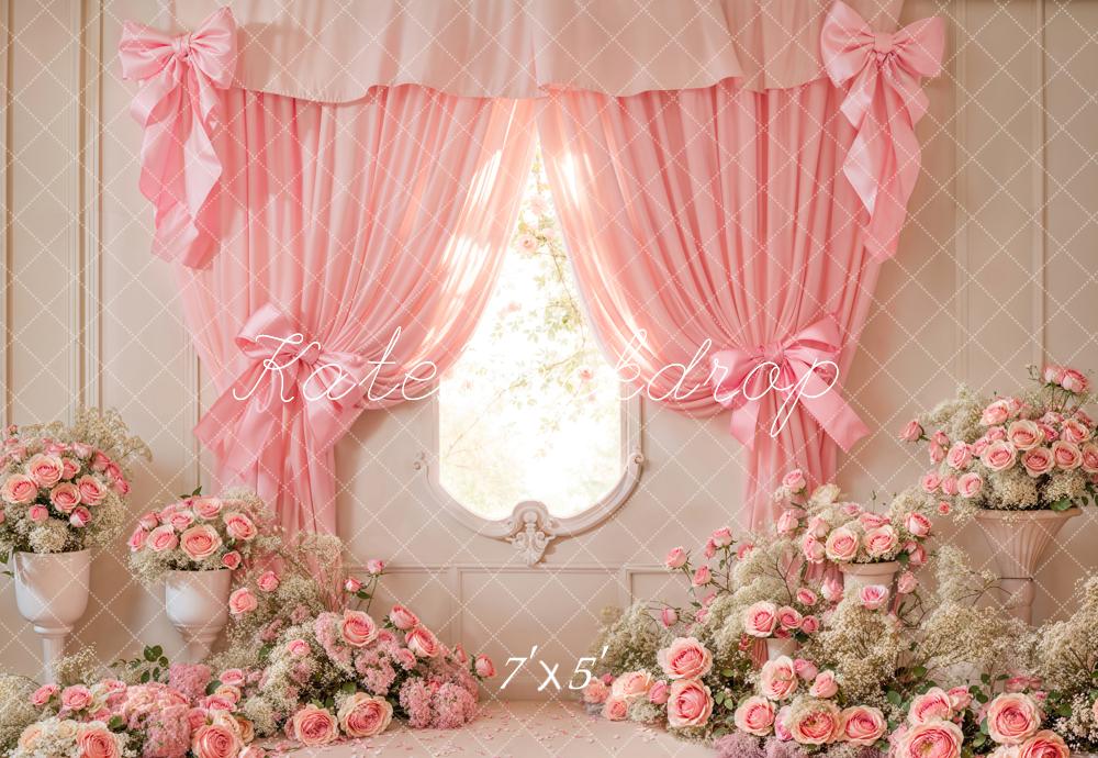 15% OFF Kate Pink Curtain Roses Flowers Backdrop Designed by Emetselch