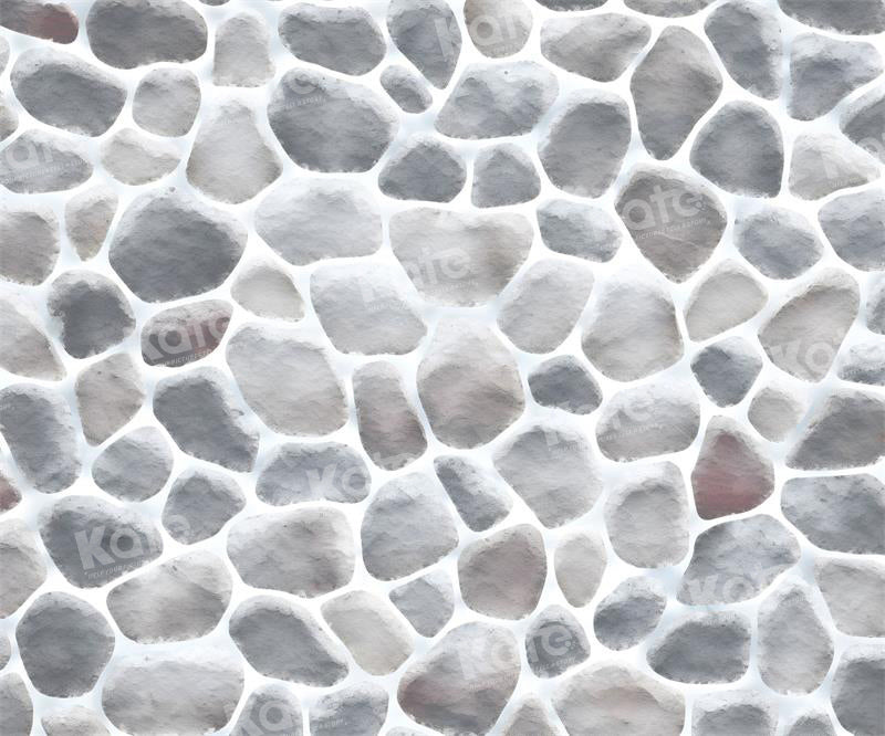 Kate Grey Cobblestone Wall Texture Backdrop Designed by Kate Image - Kate Backdrop AU