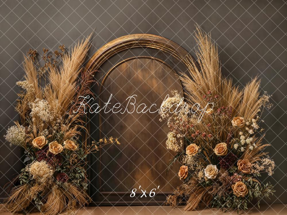 Kate Arch Dried Floral Rustic Backdrop Designed by Emetselch