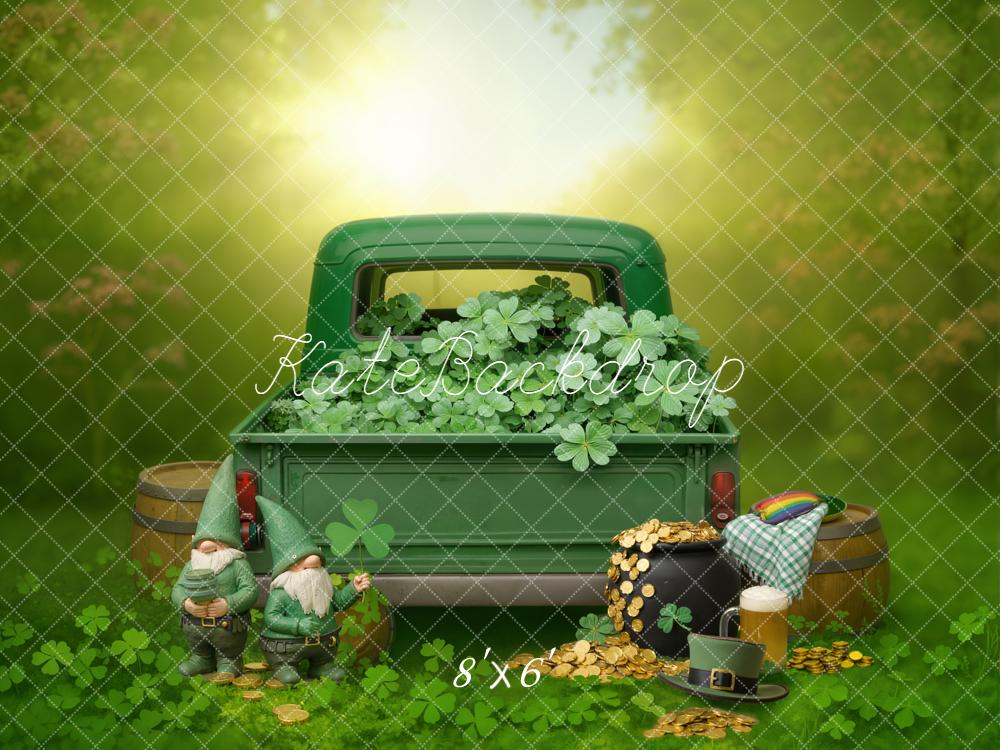 Kate St Patrick's Day Green Truck Backdrop Designed by Emetselch