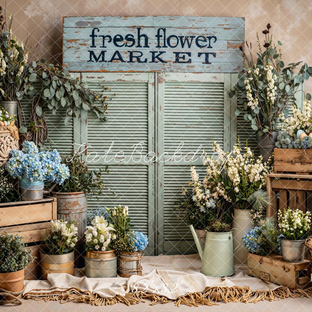 Kate Fresh Flower Market Easter Eggs Backdrop Designed by Emetselch
