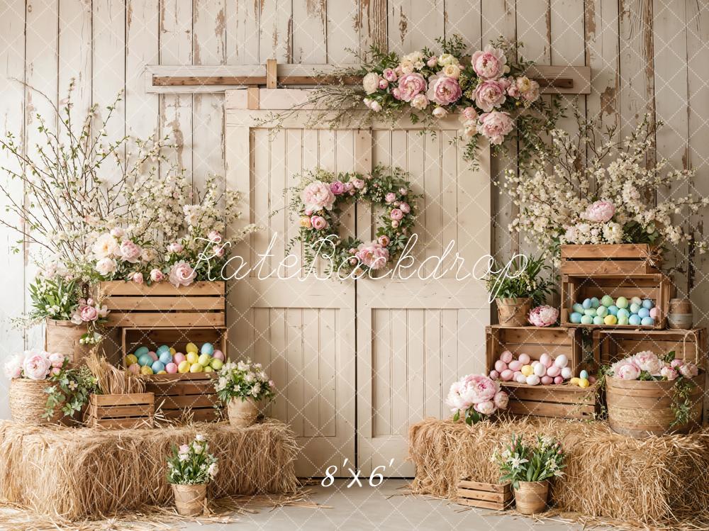 Kate Easter Eggs Door Crates Backdrop Designed by Emetselch