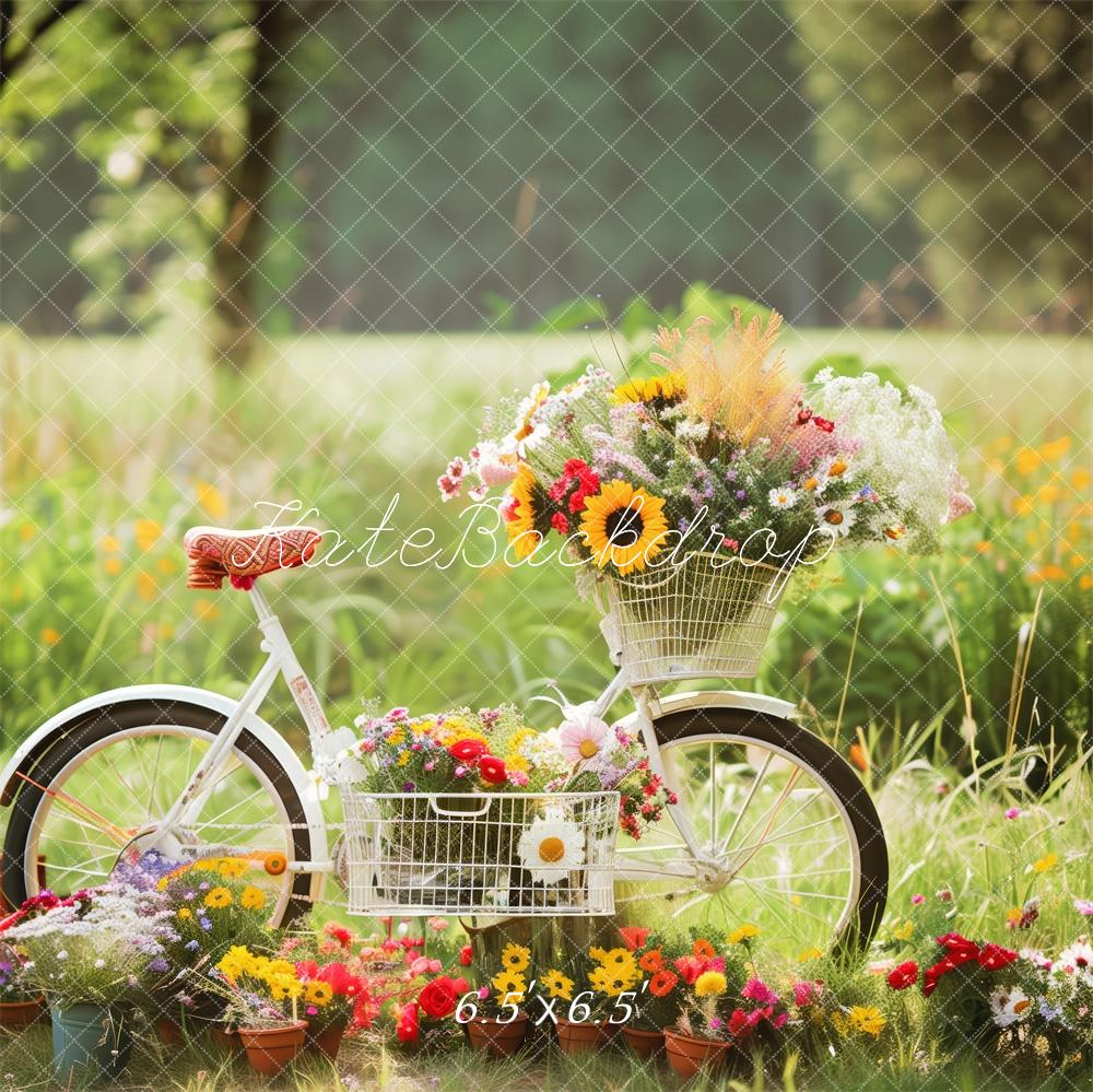 Kate Spring Bicycle Meadow Backdrop Designed by Patty Roberts
