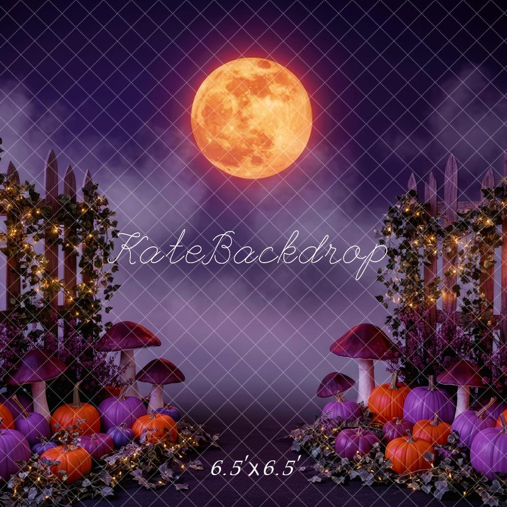 Kate Halloween Full Moon Mushroom Backdrop Designed by Patty Roberts