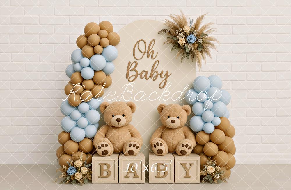 Kate Baby Shower Teddy Bears Balloon Backdrop Designed by Ashley Paul