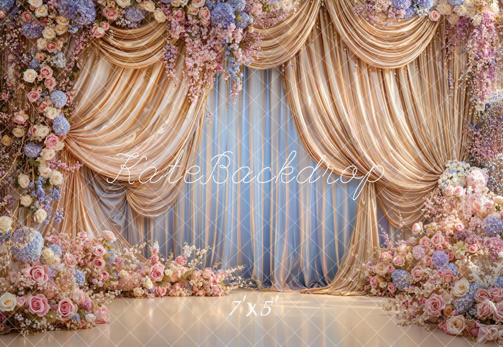 Kate Wedding Flower Arch Drapes Backdrop Designed by Emetselch