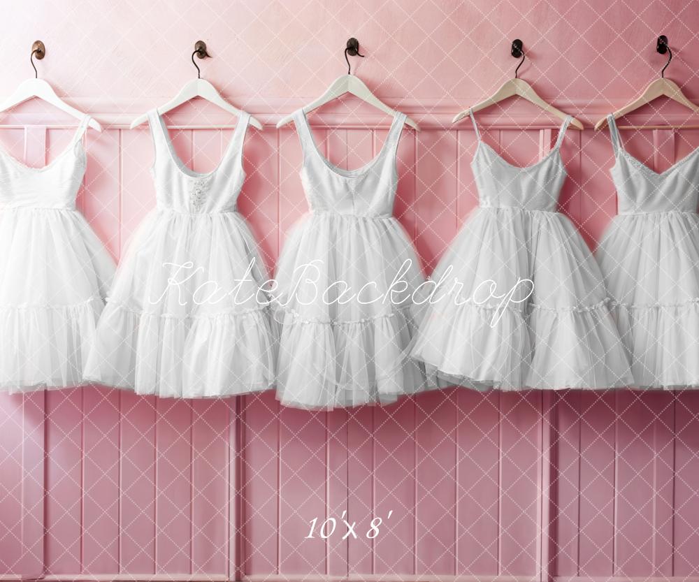 Kate White Dresses Pink Panel Wall Backdrop Designed by Emetselch