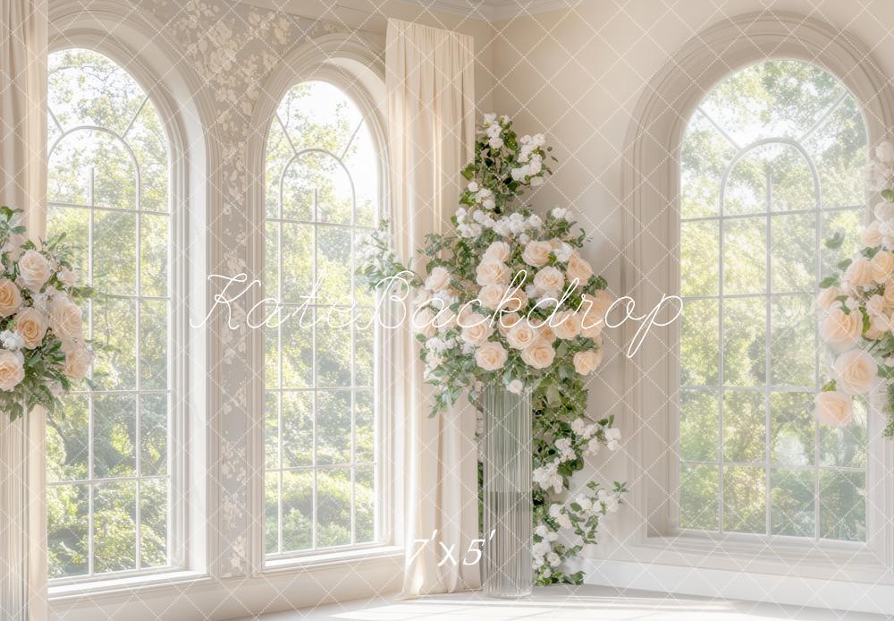 Kate Wedding Flower Arch Windows Backdrop Designed by Mini MakeBelieve - Kate Backdrop AU