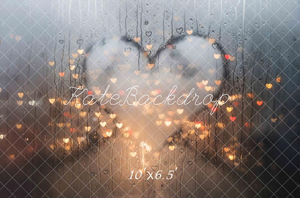 Kate Heart Bokeh Foggy Glass Backdrop Designed by Mini MakeBelieve - Kate Backdrop AU