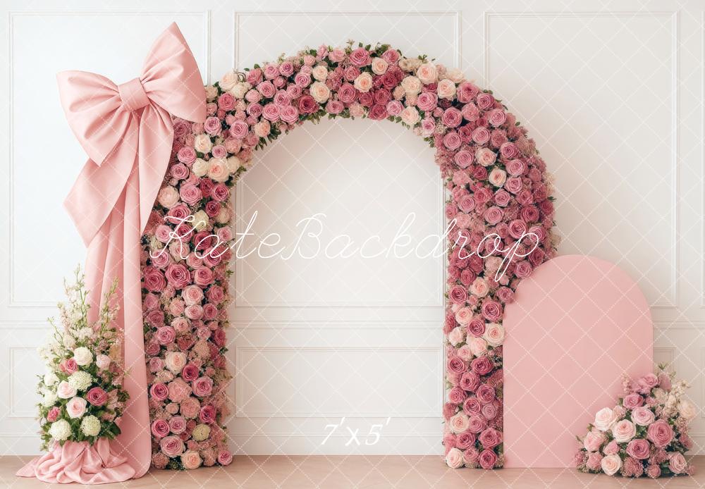 Kate Flower Arch Pink Roses Backdrop Designed by Mini MakeBelieve - Kate Backdrop AU