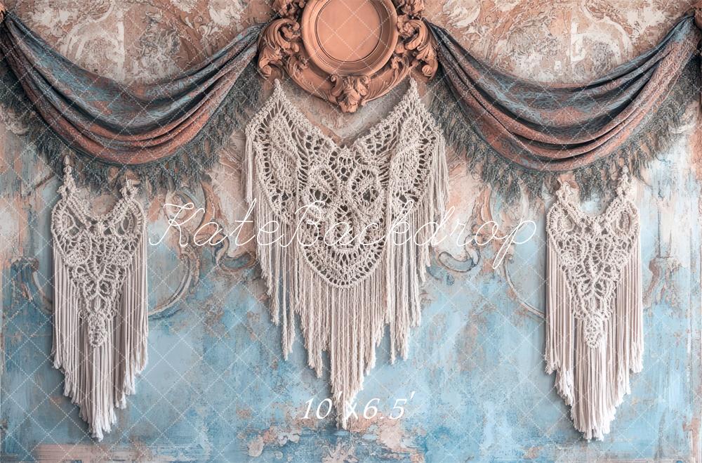 Kate Boho Macrame Drapes Vintage Wall Backdrop Designed by Mini MakeBelieve - Kate Backdrop AU