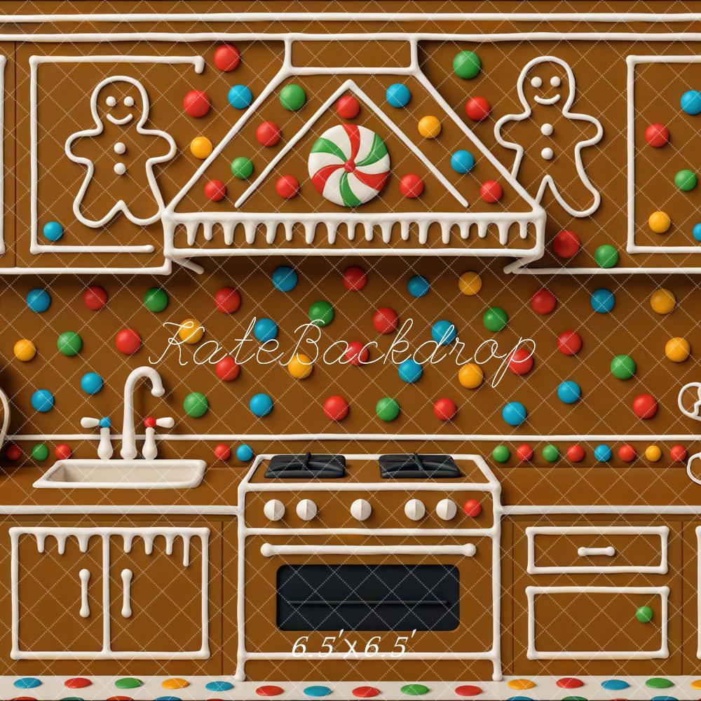 Kate Gingerbread Kitchen Lollies Backdrop Designed by Mini MakeBelieve - Kate Backdrop AU