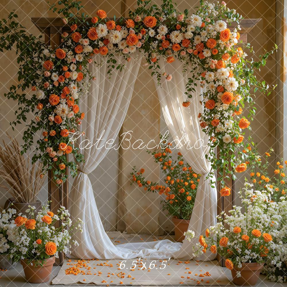 Kate Spring Flowers Drapes Backdrop Designed by Mini MakeBelieve