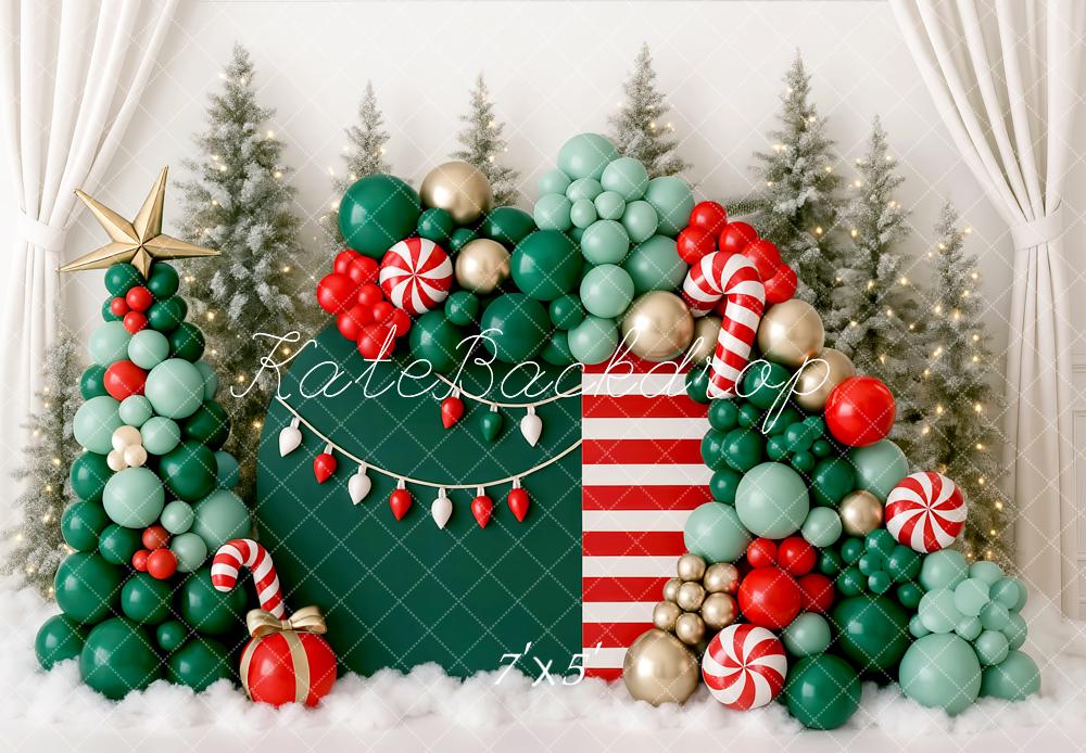 Kate Christmas Balloon Trees Backdrop Designed by Mini MakeBelieve - Kate Backdrop AU
