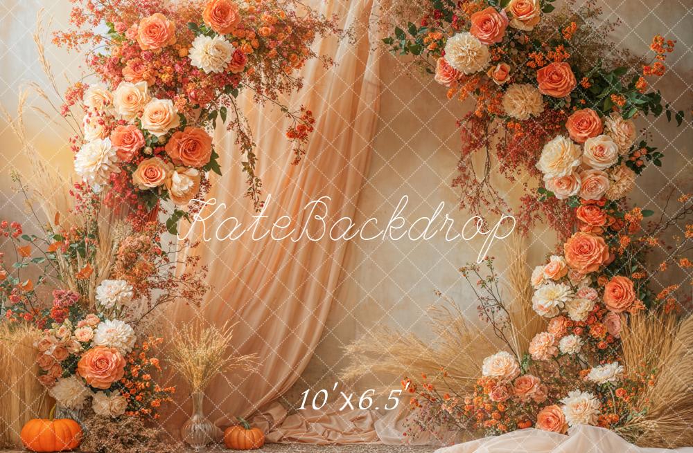 Kate Flower Arch Autumn Florals Backdrop Designed by Emetselch - Kate Backdrop AU